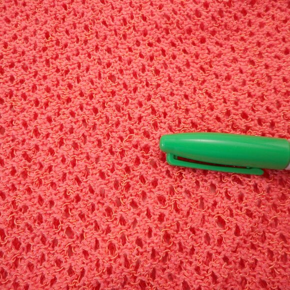 J Jill Women's size M Open Front Cardigan Peachy Coral Open-Knit Beachy - Picture 7 of 10